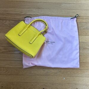 Kate Spade Lemon Yellow Tote with Pink Dust Bag